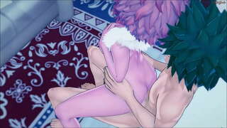 Izuku Midoriya fucking ງາມຂອງຕົນທີມງານການຫາຄູ່ຫາດຊາຍຕໍ່ຕ້ານກໍາແພງ-MHA Hentai.