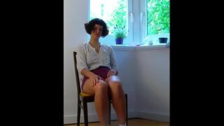 Babe na Nywele Pussy na Nywele Mashimo Selfie Bating Orgasm